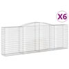 vidaXL Schanskorven 6 st gewelfd 400x50x140/160 cm ijzer