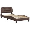 vidaXL Bedframe zonder matras "Hvar" kunstleer bruin 80x200 cm