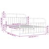 vidaXL Bedframe met hoofd- en voeteneinde metaal wit 140x200 cm