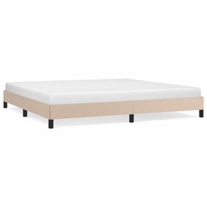 vidaXL Bedframe kunstleer cappuccinokleurig 200x200 cm