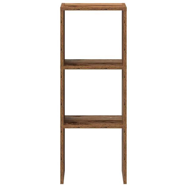 vidaXL Boekenkast stapelbaar 30x30x80 cm bewerkt hout oud houtkleurig