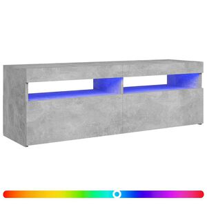 vidaXL Tv-meubel met LED-verlichting 120x35x40 cm betongrijs