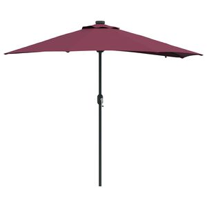 vidaXL Tuinparasol Bordeaux Rood 294 x 150 x 223 cm Polyester en staal
