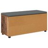 vidaXL Halbank met kussen met plank Oudhout 100 x 38 x 46 cm