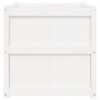 vidaXL Plantenbak 70x70x70 cm massief grenenhout wit