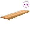 vidaXL Traptreden 16 st 110x30x2 cm massief eikenhout lichtbruin