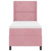 vidaXL Boxspringbed met matras met hoofdeinde Roze 80 x 200 cm Fluweel