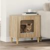 vidaXL Kattenhuis Sonoma 51 x 30 x 52 cm Bewerkt hout