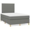 vidaXL Boxspring met matras stof donkergrijs 120x190 cm