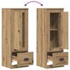 vidaXL Hoge kast 36x35,5x103,5 cm bewerkt hout artisanaal eikenkleurig