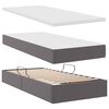 vidaXL Opslag bed met matras met matras Grijs 100 x 200 cm Nep Leer