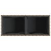 vidaXL Plantenbak met 2 potten 72x30x32 cm poly rattan grijs