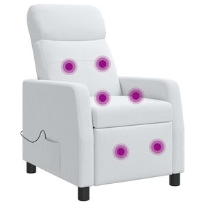 vidaXL Massage Recliner Wit Stof