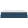 vidaXL Opslag bed met matras met matras Blauw 200 x 200 cm Polyester