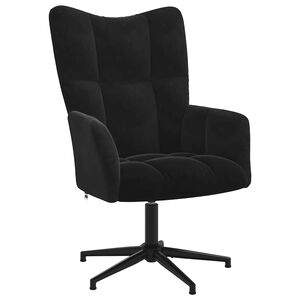 vidaXL Relaxstoel fluweel zwart