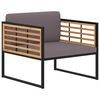 vidaXL Tuinstoelen 2 st met kussens massief acaciahout donkergrijs