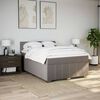 vidaXL Boxspring met matras stof taupe 160x200 cm
