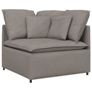 vidaXL Modulaire bank hoekmodule met kussens 100 cm taupe