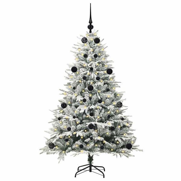 vidaXL Artificial Pre-lit Kerstboom met Ballenset Groen 150 cm