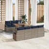 vidaXL Tuin Sofa Set met kussen met kussen 8 pcs Grijs en Blauw