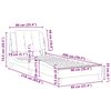vidaXL Bedframe zonder matras "Zadar" kunstleer wit 90x200 cm