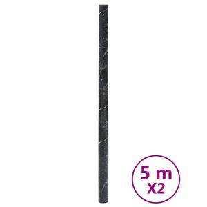 vidaXL Meubelfolies zelfklevend 90x500 cm PVC marmerzwart