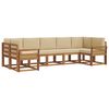vidaXL Buiten bankenset met kussen 7 pcs Natuurlijk en Beige