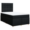 vidaXL Boxspring met matras stof zwart 120x190 cm
