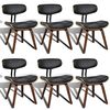 vidaXL Eetkamerstoelen 6 st gebogen hout en kunstleer