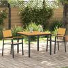 vidaXL Tuin eettafelset 3 pcs Zwart Massief Acaciahout
