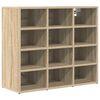 vidaXL Schoenenkast Sonoma Eiken 77,5 x 30 x 67 cm Bewerkt hout