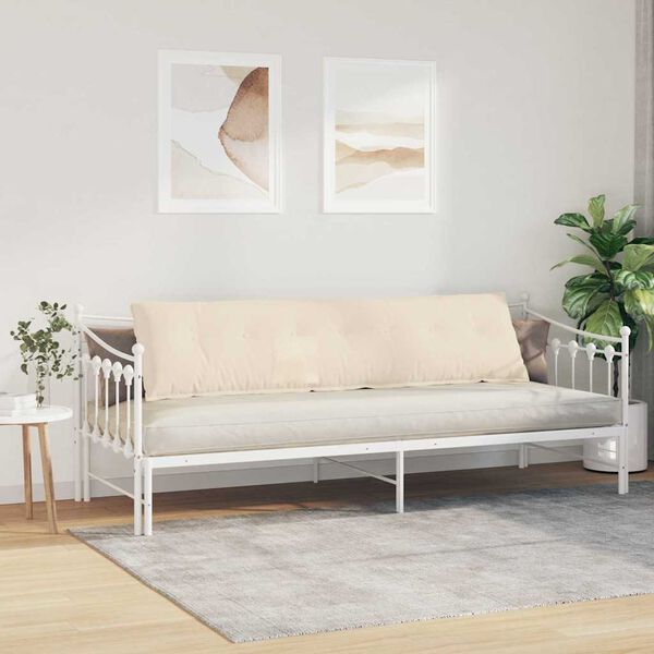 vidaXL Rugkussen Beige 200 x 50 cm Microvezel Stof