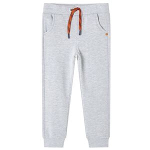 Kinderjoggingbroek 92 gem&ecirc;leerd grijs