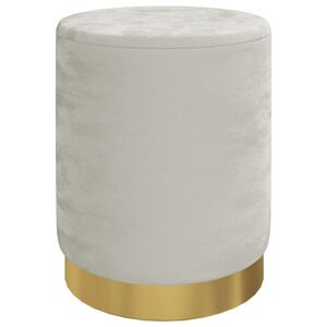 vidaXL Hocker met opbergruimte rond fluweel 31 x 37 cm lichtgrijs