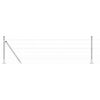 vidaXL Hek met Paal Zilver 0,6 x 25 m Staal