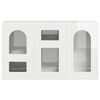 vidaXL Dressoir Hoogglans wit 100 x 35 x 59 cm Bewerkt hout