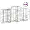 vidaXL Schanskorven 10 st gewelfd 200x50x80/100 cm ijzer