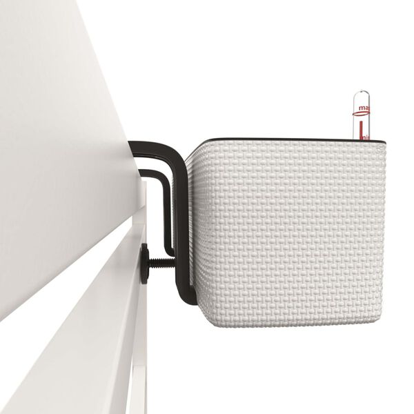 LECHUZA Plantenbak CUBE color triple met beugels wit 13680