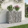 vidaXL Gabion Verhoogd Bed Zilver 100 x 50 x 80 cm