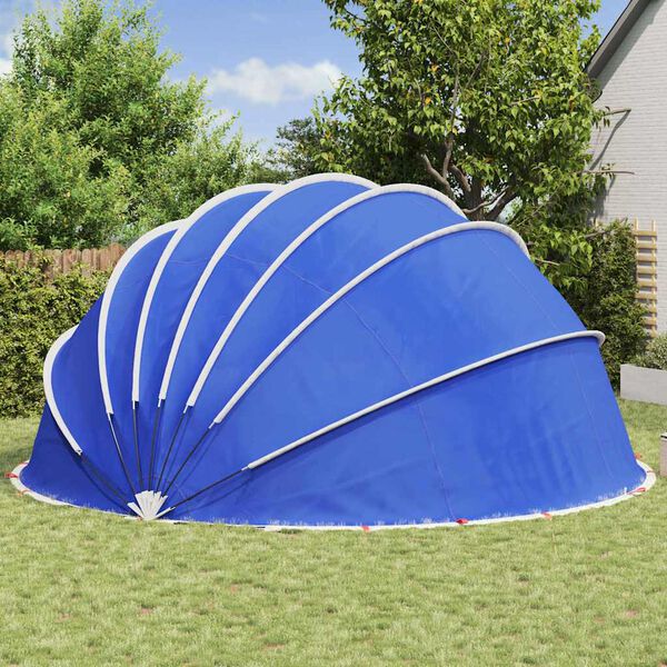 vidaXL Pooldome Blauw 592 x 590 x 275 cm 185T polyester met PU-coating