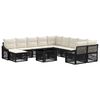vidaXL Tuinbankenset 12 st Zwart en Cream Wit poly rattan