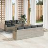 vidaXL Tuin Sofa Set met kussen 8 pcs Lichtgrijs Poly Rattan