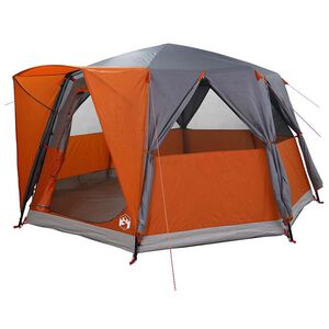 vidaXL Cabinetent 6-Personen 6-persoons Grijs en Oranje