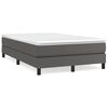 vidaXL Boxspring bed kunstleer grijs 120x200 cm