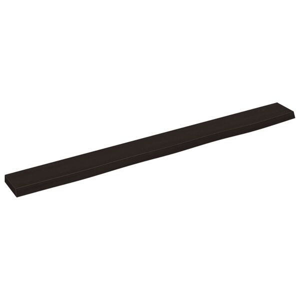 vidaXL Wandschap 100x10x2 cm behandeld massief eikenhout donkerbruin