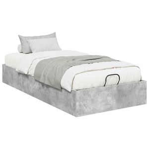 vidaXL Ottoman Bedframe Beton Grijs 193 x 120 x 25 cm Bewerkt hout