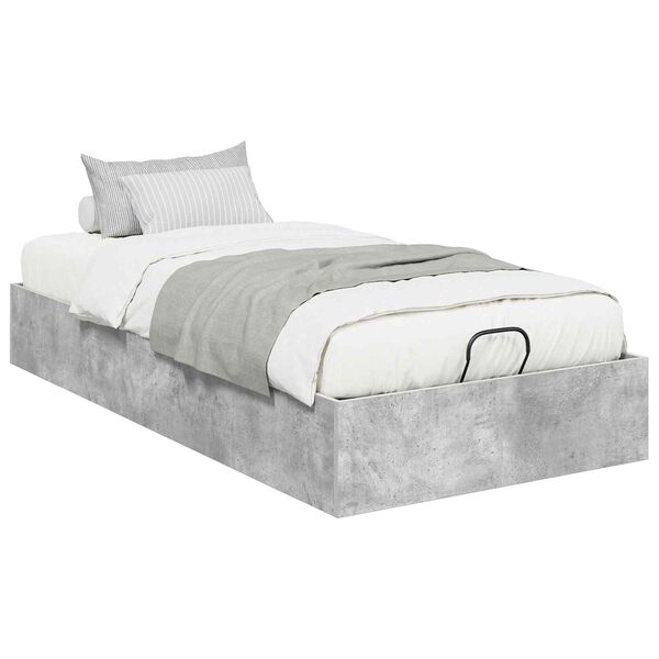 vidaXL Ottoman Bedframe Beton Grijs 193 x 120 x 25 cm Bewerkt hout