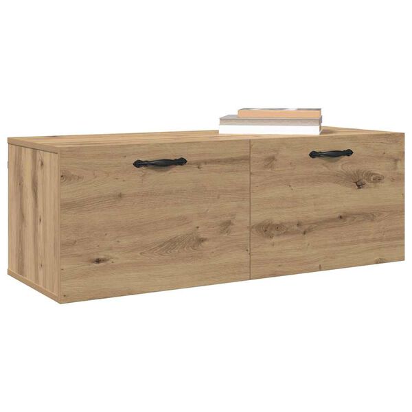 vidaXL Wandkast Artisan Eiken 100 x 36,5 x 35 cm Bewerkt hout