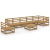 vidaXL 8-delige Loungeset massief grenenhout honingbruin