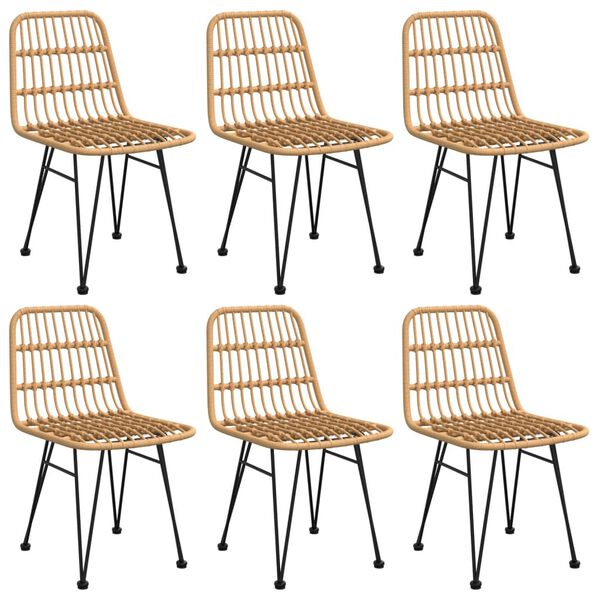 vidaXL 7-delige Tuinset poly rattan